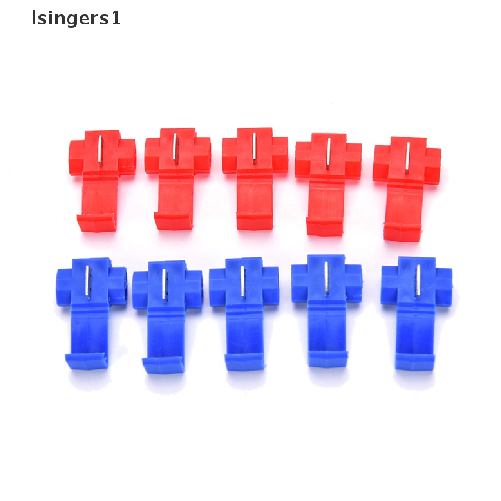 (lsingers1) 50pcs Konektor Terminal Kabel Model Snap On Warna Merah / Biru