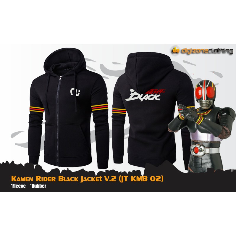 Jaket Pria Hoodie Kamen Rider Black Hitam - JT KMB 02