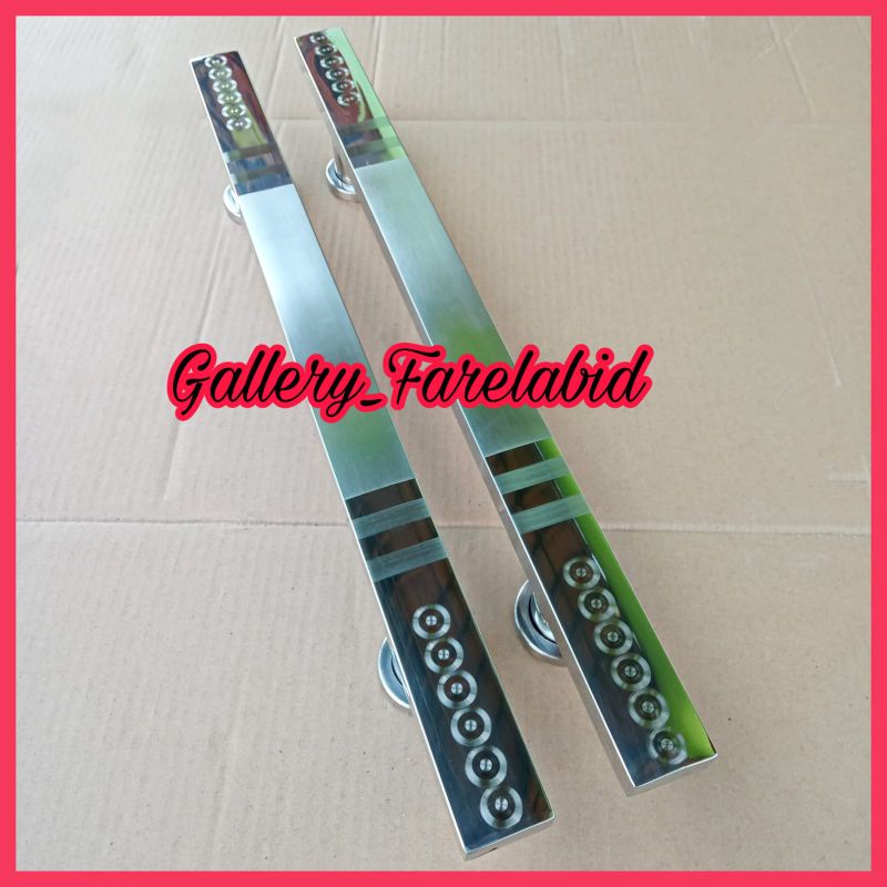 Panjang 80 Cm Handle Pintu Rumah Stainless Steel Kotak Jumbo Gagang Pintu Rumah Modern Pegangan Pintu Kupu Tarung Tarikan Pintu Rumah Utama Minimalis