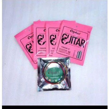 senar gitar orphee akustik 010 warna warni 1set