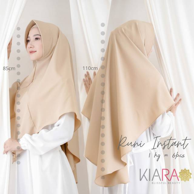 [Khimar Pad] Khimar daily Arabian Mosscrepe Runi Instan by KIARA