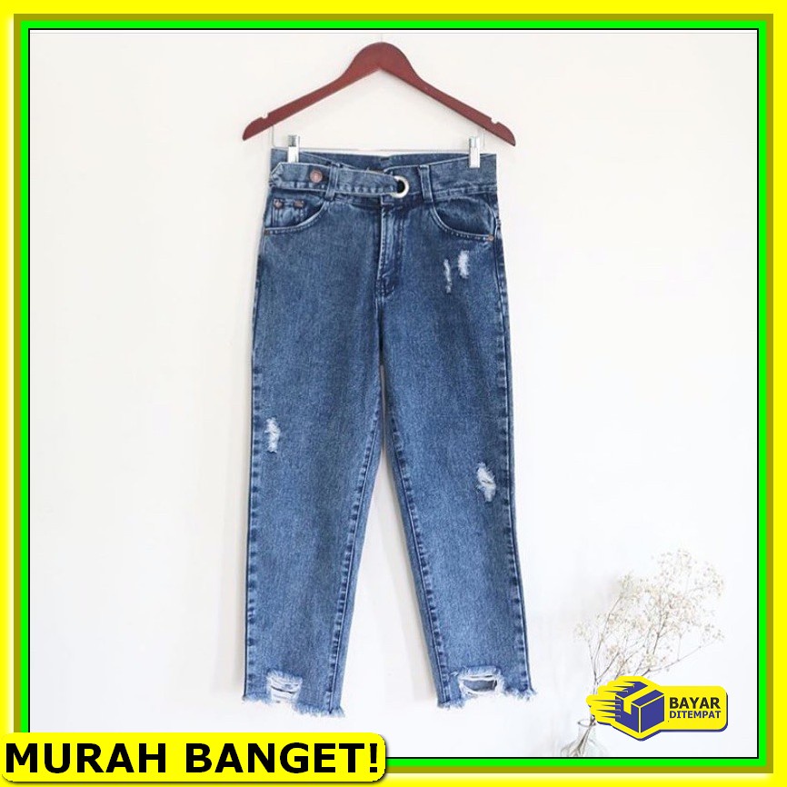 Clana Jin Cewek Baru- Miss Me Celana Panjang Jeans Wanita Jumbo / AS372 Asmiranda Ripped Jeans