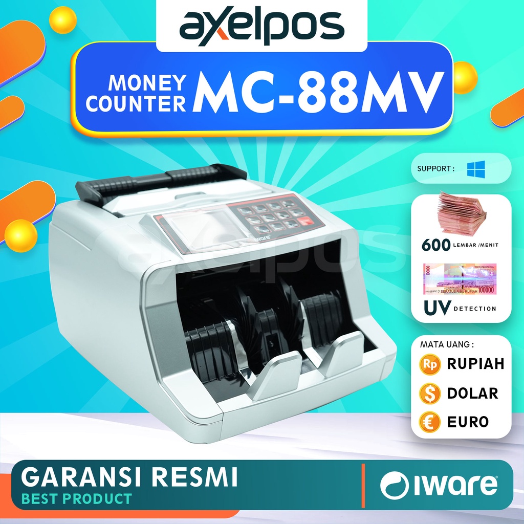 MONEY COUNTER - MESIN ALAT PENGHITUNG UANG - IWARE MC-88MV