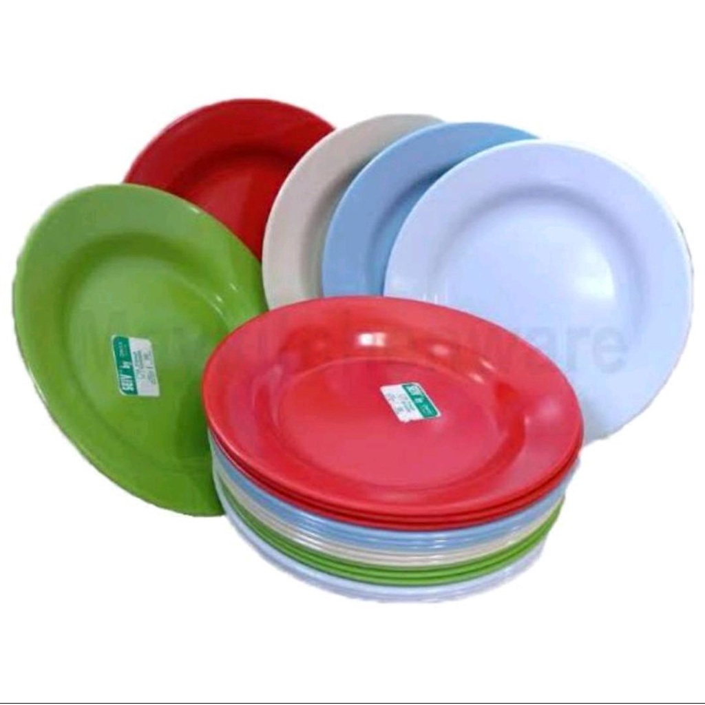 6 PCS PIRING MAKAN MELAMIN ASLI SINGA SINGI ORI BAHAN MELAMIN ASLI 9 INCH TERLARIS