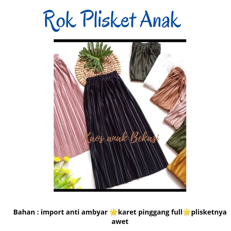 Rok Plisket Anak Perempuan Premium Umur 10 Tahun