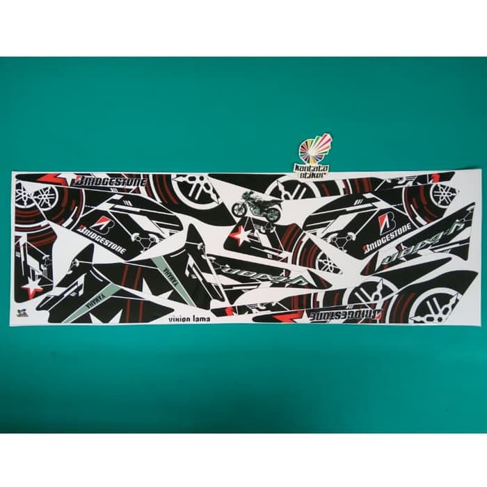 promo Stiker Striping Motor Vixion old FZ150i variasi hitam