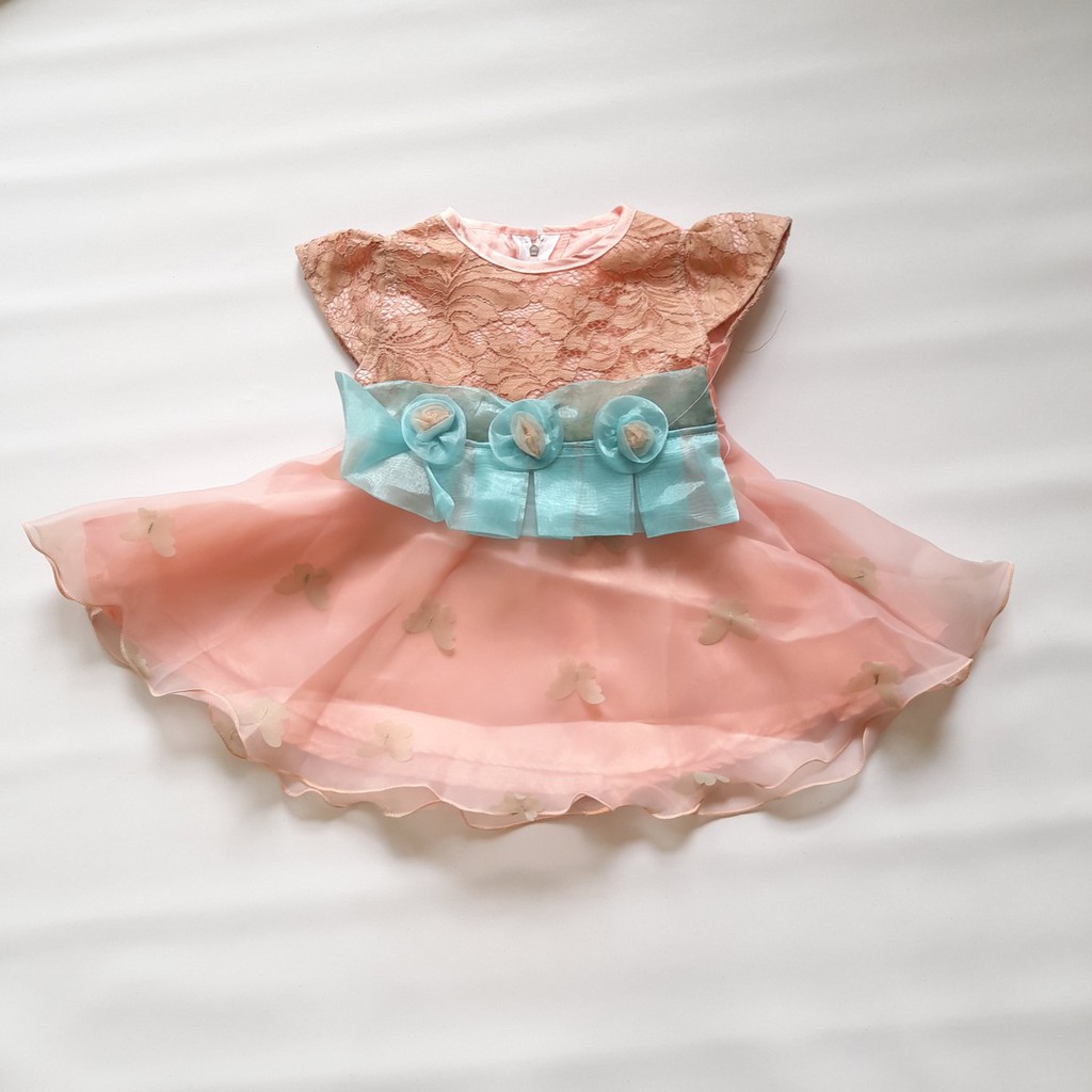 Baju Bayi Perempuan Gaun Balita Dress 0- 18 bulan Princess Ulang Tahun Pesta Organza Promo KA104