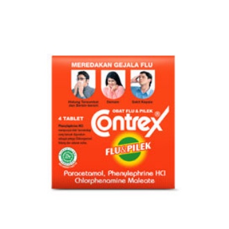 Contrex Strip isi 4 tablet Obat Flu Pilek Demam Sakit Kepala Bersin