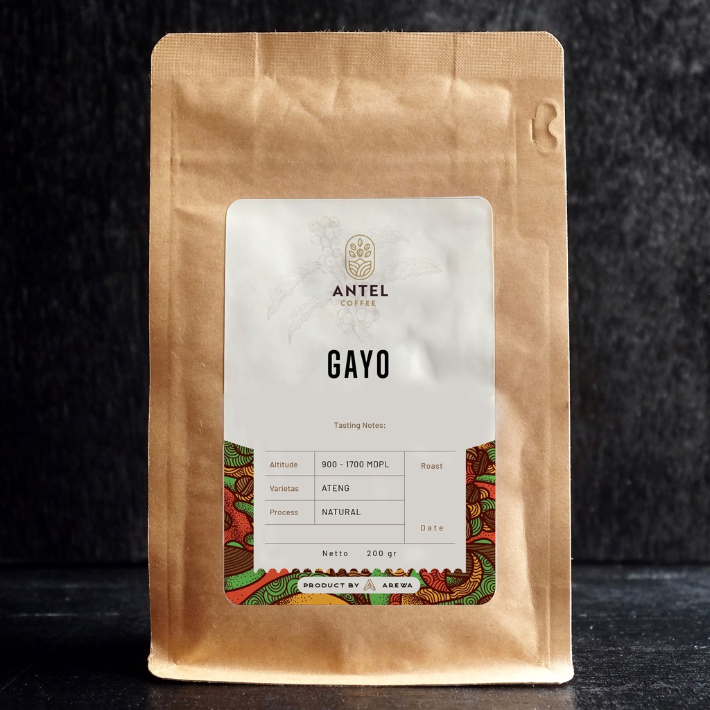 

GAYO NATURAL - 200 Gr BIJI KOPI ARABIKA - ANTEL PREMIUM COFFEE