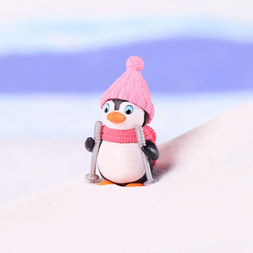 Agustina Winter Penguin Gnomes Hadiah Terbaik Taman Untuk Dekorasi Peri Kerajinan Tangan DIY 4pcs/set