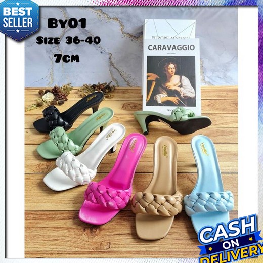 Sandal Wanita Kekinian Sendal Wanita Terbaru 2022 Sendal Hak Tahu Wanita 3Cm Sendal Cewek Kekinian S