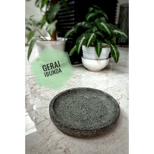 Cobek Cowek Batu Asli Malang Jawa Timur Bonus Gratis Bubble Wrap Ukuran S