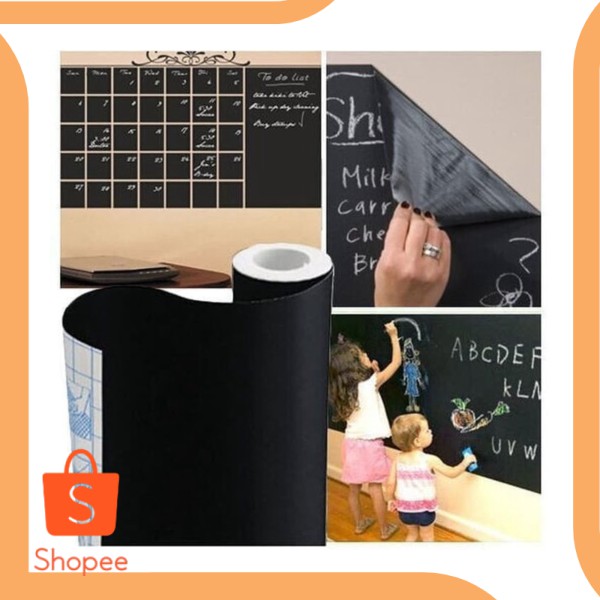 

Jual stiker papan tulis stiker black board kantor rumah 2m x 45cm SPTL-01 Limited