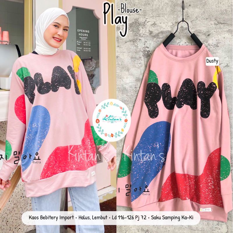 Play Blouse by kintans / Blouse muslimah halus lembut modern
