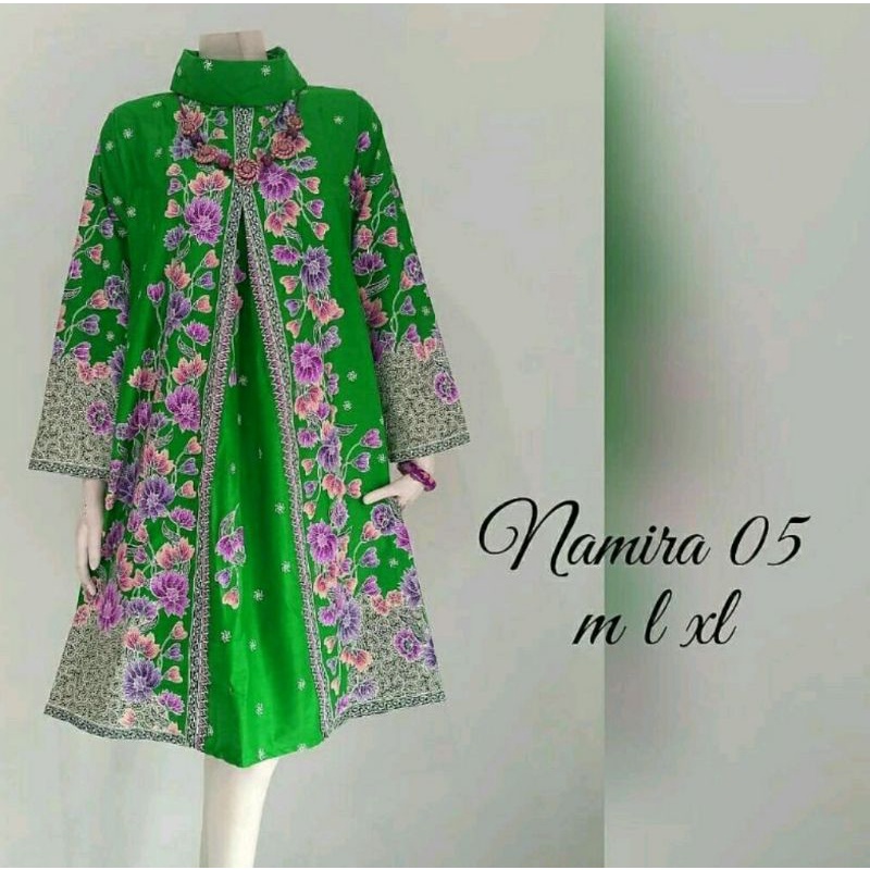 Jual Contoh TUNIK BATIK CANTIK KEKINIAN model ELEGAN TERBARU 005 UNGGUL
