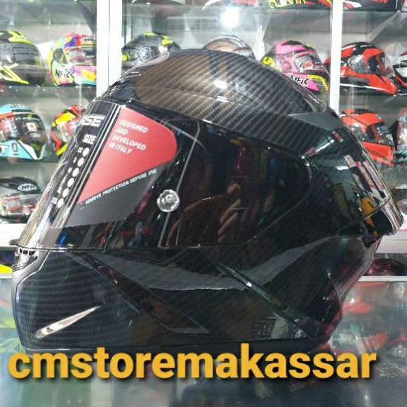 Helm KYT TT Course Carbon Black Glossy Full Face Visor Smoke Very Limited Edition
