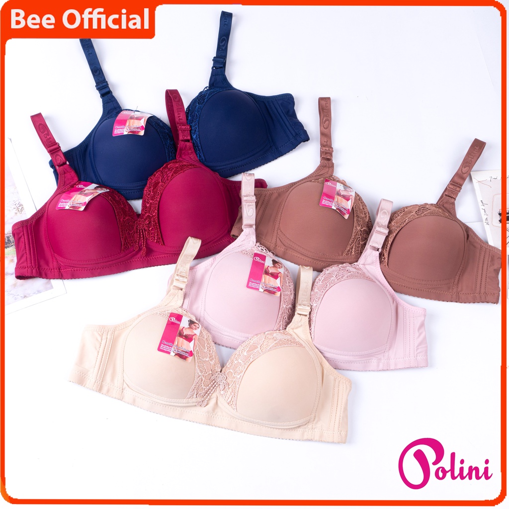 BEE - Bra Bh Busa Tanpa Kawat Ukuran Besar 36 38 40 42 44 46 Polini 777