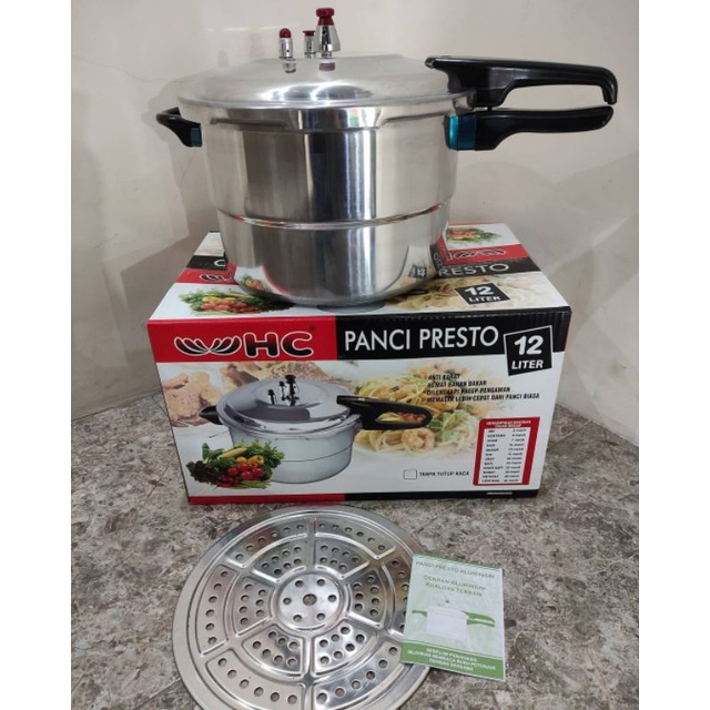 Panci Presto Happycall 12 Liter - Stainless Steel dengan Katup Pengaman