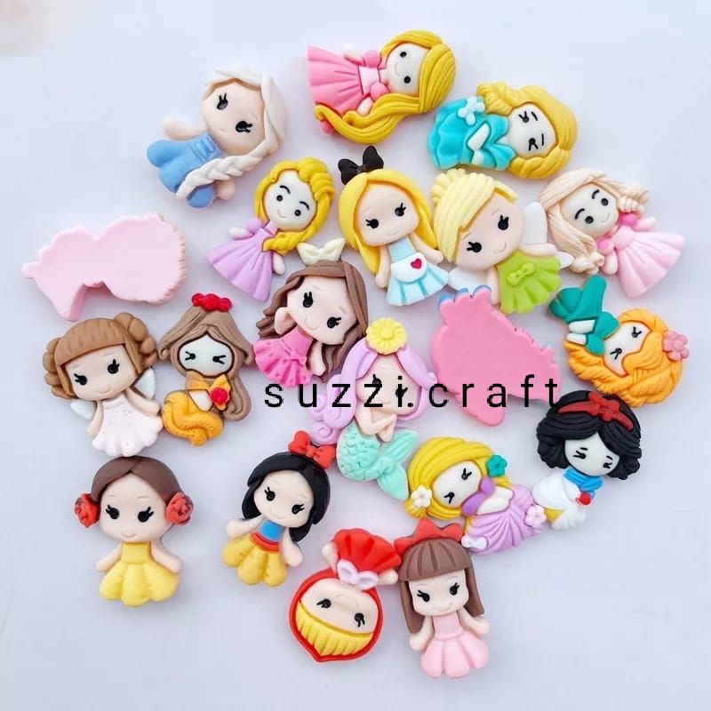 resin clay mermaid princess besar harga per 2 pcs