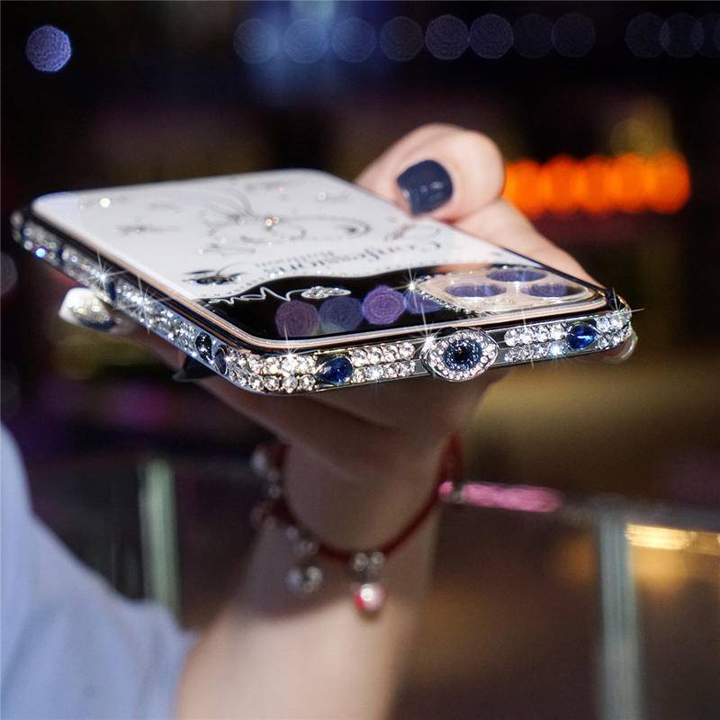 Case Bumper Metal Hias Glitter Berlian Imitasi Cover iPhone 13 12 11 Pro MAX X XS MAX XR 13 12 11