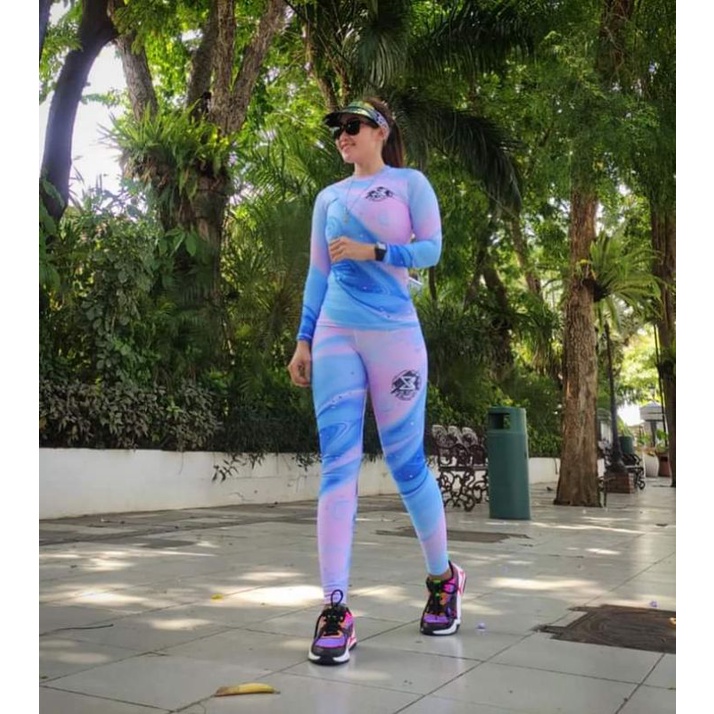 Pakaian Olahraga Wanita SXB SPORT SUPPERIOR SWOOSH THREE LONG SLEEVE AND LEGGING