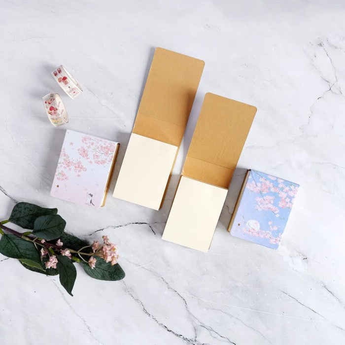 

Bagus Memo Mini Kecil Polos Memopad Desk - Dear Cherry Blossom Mini Plain Limited