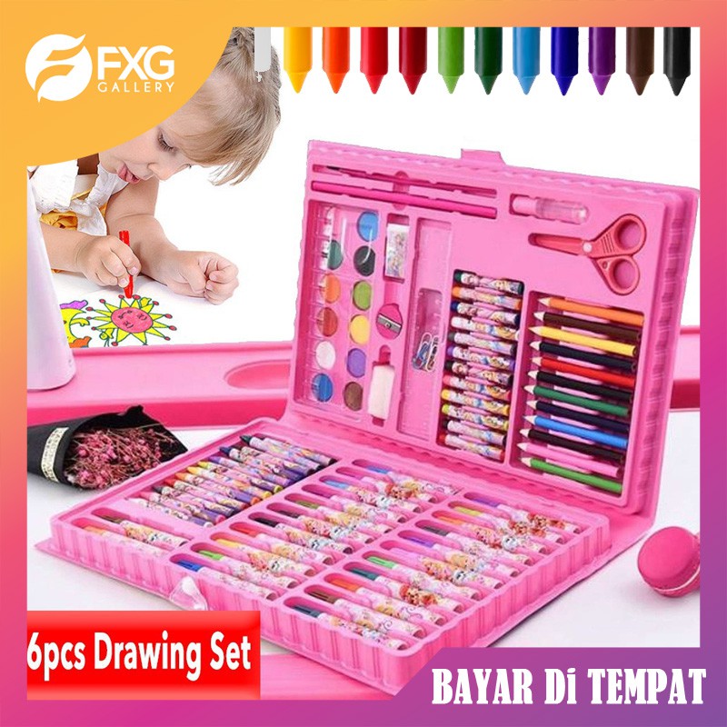 

restock FXG - Set Alat Tulis 86 Paket Lengkap Pensil Warna/Alat Menggambar 1 set isi 86 ATK03 COD