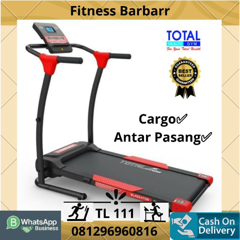 TREADMILL ELEKTRIK TL 111 MEREK TOTAL | ALAT OLAHRAGA LARI DAN FITNES