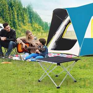 TaffSPORT Meja Lipat Piknik Foldable Portable Aluminium - 8825 ( Al-Yusi )