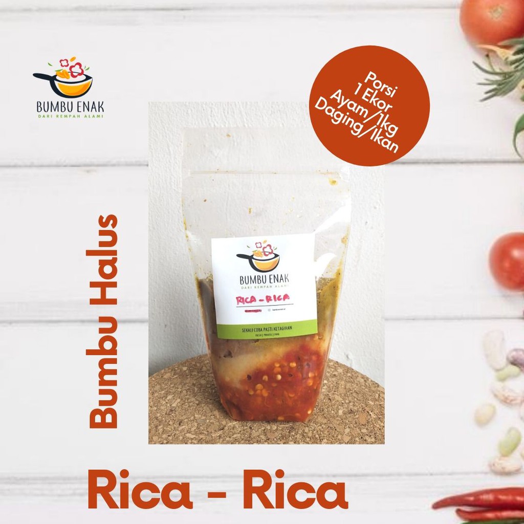 

Bumbu Halus Rica-Rica Khas Manado Porsi 1 Ayam/ 1kg Ikan/ 1kg Daging