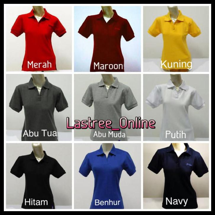 Banting Harga Kaos Polo Shirt Cewek Kerah V Tanpa Kancing Poloshirt Wanita Krah V Shopee Indonesia