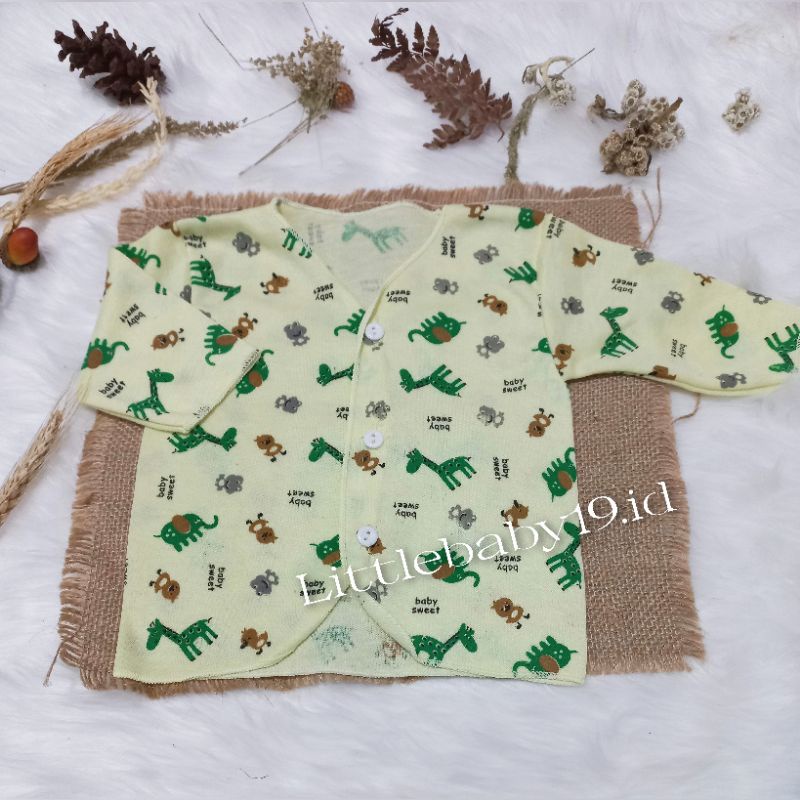 Atasan Baju Panjang Bayi Baru Lahir 0-6bulan FullPrint SNI