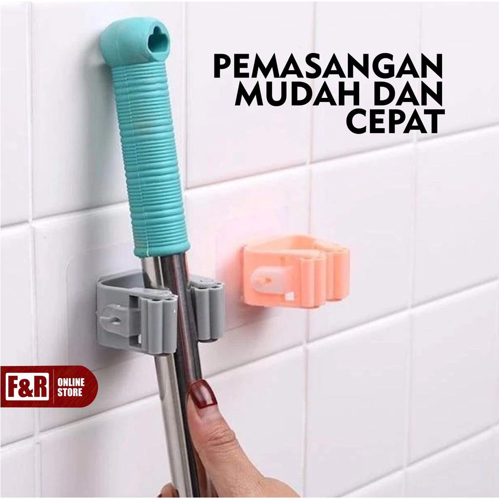 Klip Penjepit Gantungan Hook Sapu Kain Pel Mop Broom Hook Holder Hanger Cantolan Sapu Pengait Payung