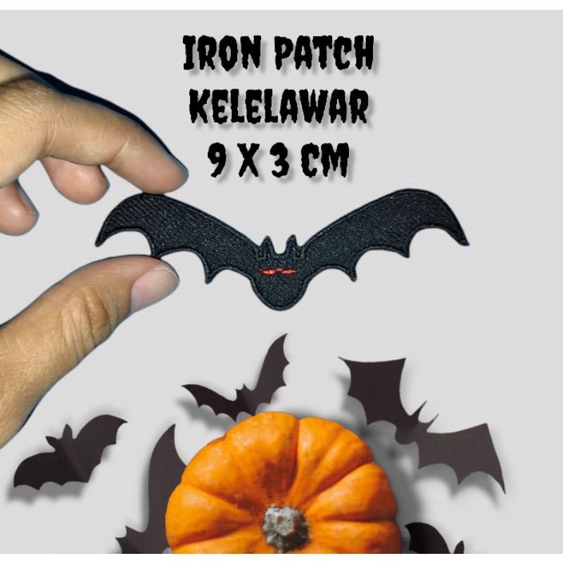 Iron Patch Bordir Kelelawar Bat Sudah Ada Lem Kuat Tinggal Setrika Emblem Baju Emblem Bordir Tembela