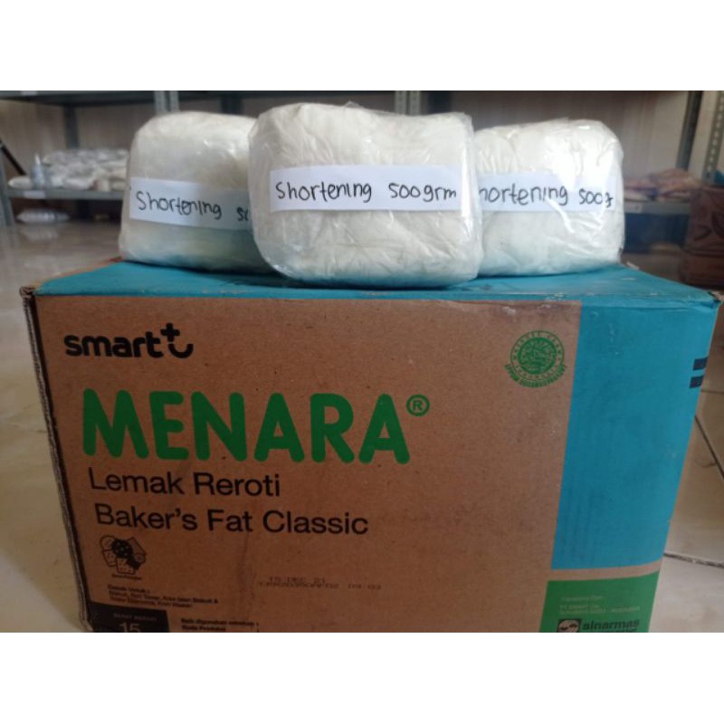 Menara Shortening Repack 500g / Mentega Putih 500g / Bakers Fat Termurah Terlaris