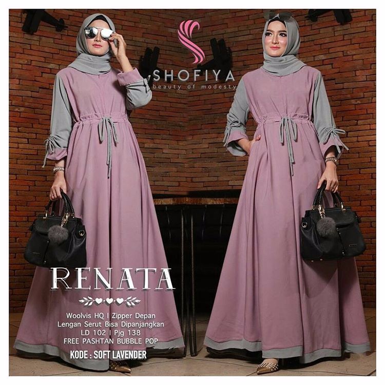 Dress Muslim Coupe Wanita - BHJ 0192 - Original Gareu Fashion
