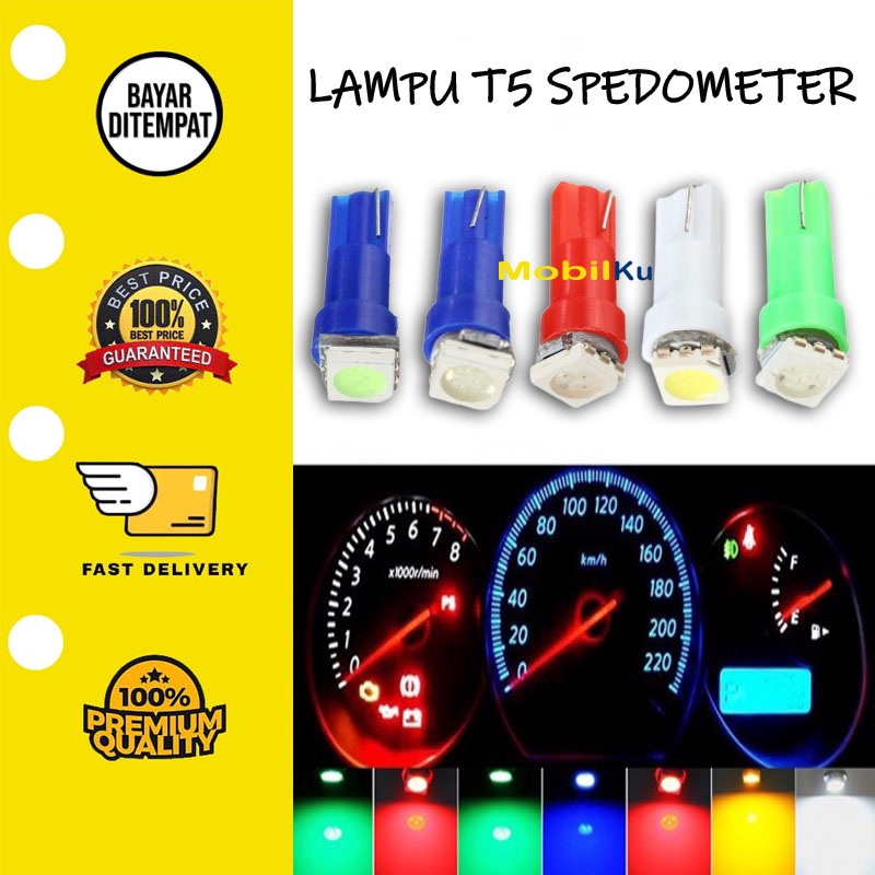 [READY STOCK] Lampu Led Spedometer Motor Mobil T5 lampu dashboard mobil hiasan dashboard mobil 12 Volt