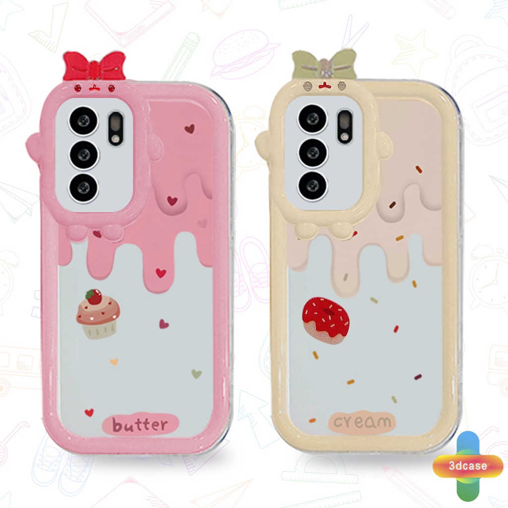 Case HP OPPO A16 A95 A57 A55 A7 A15 A54 A5S A3S A56 A76 A96 A5 A9 A31 A53 A33 2020 A12 A1K A16E A16K A54S Reno 5 Lite 5F A74 A15S A52 A11K A92 A35 A11 A93 A32 A72 A94 A53S Lucu Kartun Anjing Line Flower Love Heart Moon 3D Wavy Curved Edge Soft Tpu Case