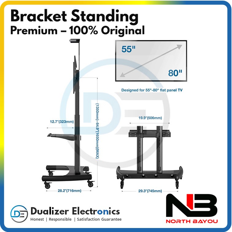 Bracket Standing TV/Monitor LED 85 80 75 70 65 60 55 Inch Stand TV Premium