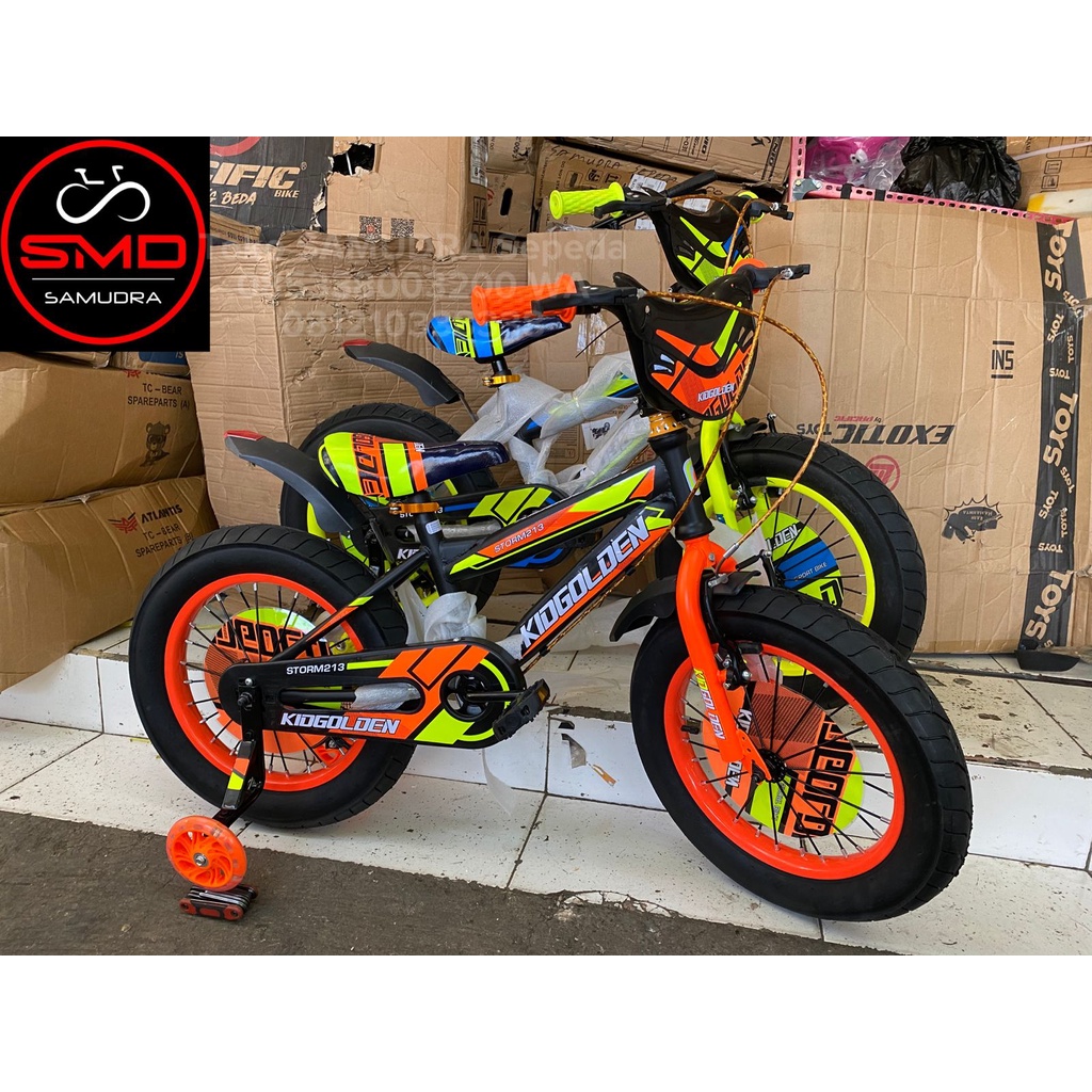 Sepeda BMX 16 Anak GOLDEN Storm Ban Besar Berkualitas Murah BDG