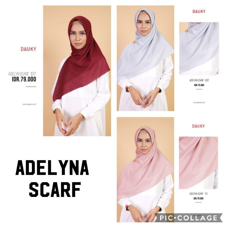ADELYNA SCARF DAUKY / SEGIEMPAT LASER CUT POLOS DAUKY