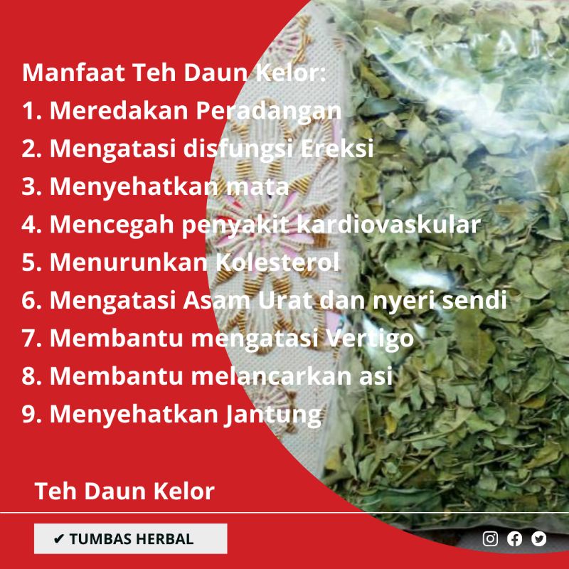 

Teh Daun kelor organik kualitas Premium warna hijau / Moringa