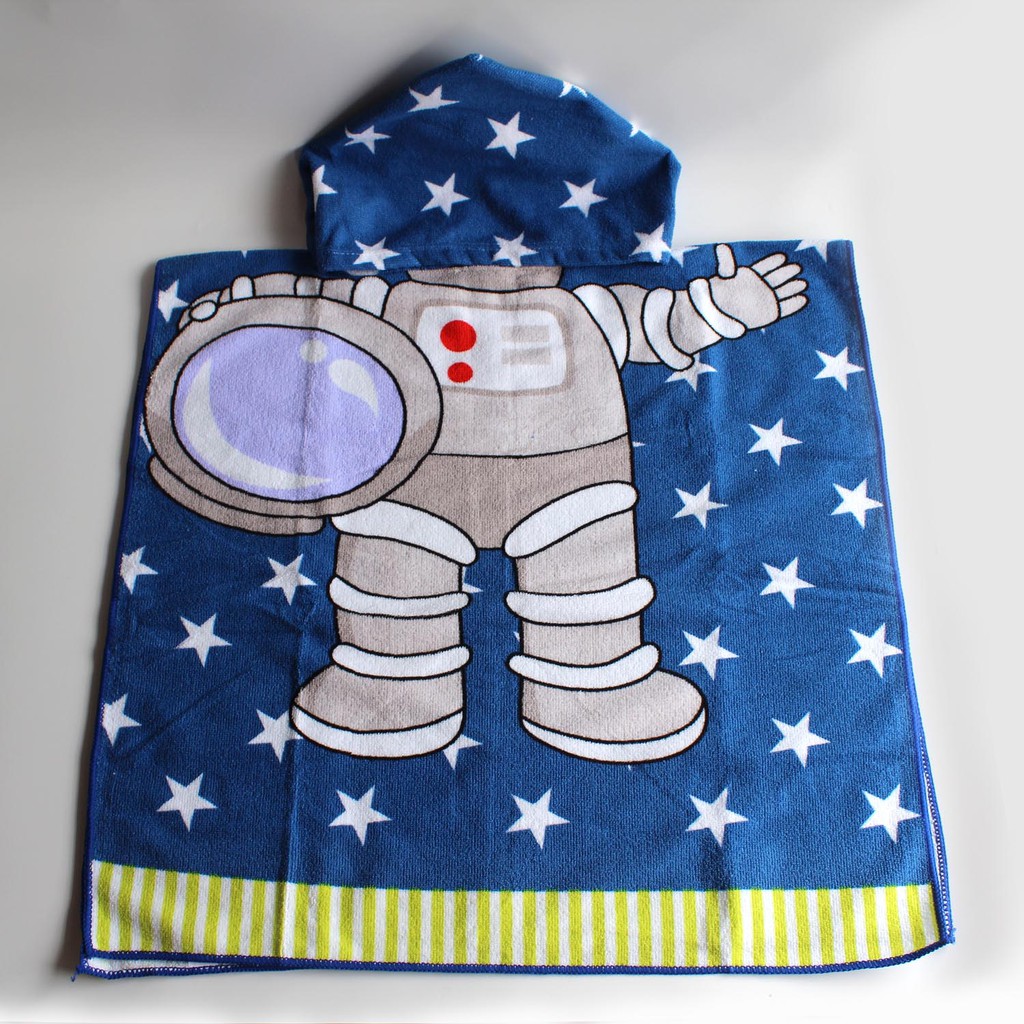 Handuk anak murah Handuk ponco anak spaceman Poncho anak lucu Handuk hoodie anak bahan tebal import