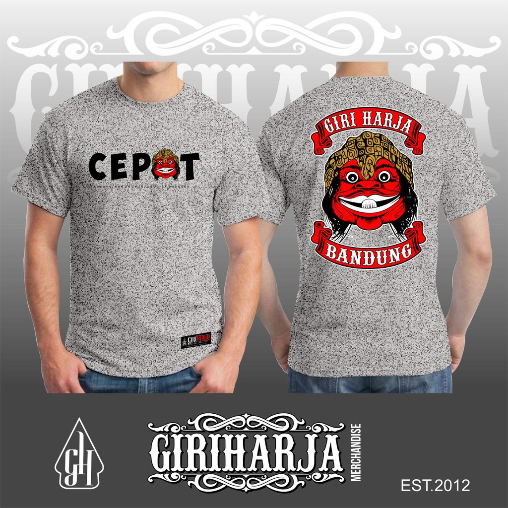 Kaos wayang golek Cepot / kaos wayang golek Giri Harja / Kaos wayang golek sunda / kaos tangan pende
