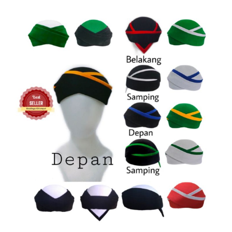 KULUK SANTRI PECI SONGKOK KOMBINASI WARNA