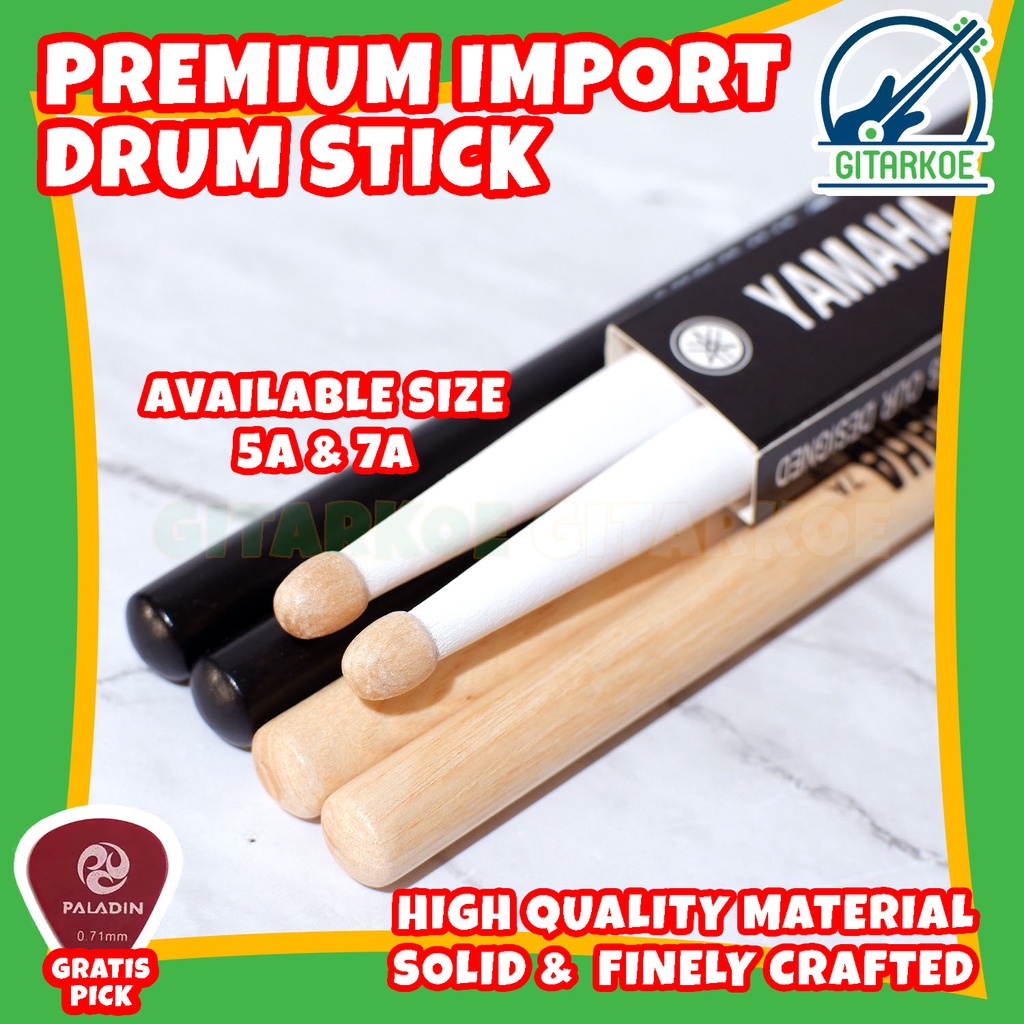 Stick Drum Import Ukuran 5A &amp; 7A High Quality Material Oakwood