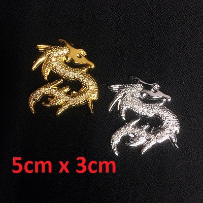 Tempelan Stiker Emblem Chorme Naga Dragon Kualitas Premium