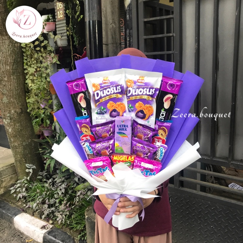 (B21) Buket snack/snack bouquet/bucket snack [INCLUDE: Greeting card+packing]