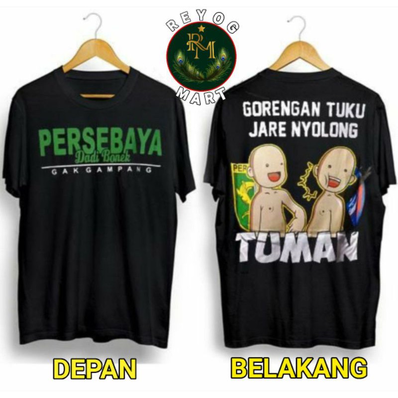 KAOS TUMAN PERSEBAYA BONEK RASIS ANTI AREMA HITAM PREMIUM TERBARU 2021