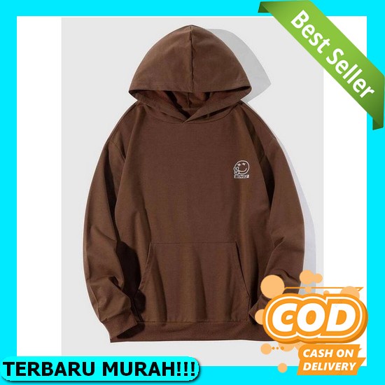 Comfort In Paris Oversize Sweater Balon Bahan Fleece Terbaru Cod - Bravely Hoodie Sweater Brown Prem
